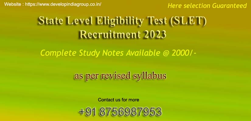 State Level Eligibility Test (SLET)